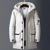 Men's Down Parkas Winter Jackets Men White Duck Warm Hooded Long Down Jackets Autumn Casual Top Parka Male Black Fluffy Coat Beige Yellow 231011