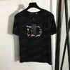 Leopardbrev broderade t -skjorta tees för kvinnor sommar kort ärm bomull t -shirt toppar avslappnad pullover