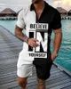 Men's Tracksuits Fashion POLO Top And Shorts Style Sportswear Men Clothing Two Pieces Set Printed Large Hawaiian Beach Summer Decoration