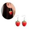 Pendant Necklaces Resin Strawberry Necklace Earring Simple 3D Fruit Charm Neck Chain