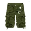 Shorts masculinos 2023 verão mens baggy multi bolso carga militar homens algodão tático masculino casual bermuda calças curtas