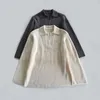 Kvinnors tröjor 2023 Autumn Ribbed rakt bred ärm Solid Color Stretch Bekväm ulltröja