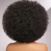合成ウィッグふわふわアフロキンキーカーリーヒューマンヘアウィッグ厚さ70S黒人女性のためのナチュラルショートボブウィッグ180％密度フルマシンヘア231012