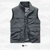 Coletes masculinos Caça Colete Trabalho Homens Verão Techwear Multipocket Sem Mangas Jaqueta Motociclista Cool Mesh Tactical Militar Homem Camping 231011