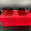 Fashion Gradient Color Square-Circle Glasses Sunglasses Metal+PC with Box