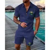 Survêtements pour hommes Polo Survêtement Shorts Ensembles pour homme Vêtements Dark Skull Deejay avec drapeau brésilien Costume de jogging Anime Pantalon de survêtement