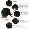 Sentetik peruklar kısa bob peruk düz insan saç perukları patlama tam makine yapımı pixie kesilmiş dantel olmayan ön peruklar brezilya insan saç perukları 231012
