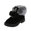 Botas de invierno niñas princesa zapatos deportivos de cuero de nieve para niñas niños moda cálida suave fondo zapatillas de deporte para niños 231012