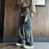 Männer Jeans Stern Quaste Ausgefranste Gerade Baggy Cargo Hip Hop Patchwork Hosen Harajuku Männlich Weiblich Streetwear Casual Denim Hosen