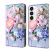 Fundas tipo billetera de flores para Samsung S23 FE Ultra S22 Plus S21 A14 A34 A54 A34 A33 A23 A32 A12 A13 Fundas de cuero PU Mariposa Animal Rosa Titular Ranura para tarjeta de identificación Funda con tapa