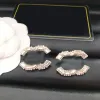 Nowy podwójny literę Diamentowy wisiorek Pendant Projektantka Kobiety Choker Brand Pearl Naszyjnik Wedding G23101211z-6