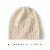 Berets Simple Fashion Cashmere Bean Hat Pure Natural Goat Knitted Soft For Autumn And Winter Warmth Both Men Women