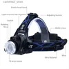 Head lamps Torche frontale haut de gamme réparation de pêche lampe de camp étanche d'urgence lampe frontale rechargeable lampe de camp lumière LED lampe de poche Q231013