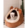 Cat Beds Furniture Winter Dog Bed Self-Warming Puppy House Cozy Cat Sleeping Tent Cave Beds Indoor Kitten Nest Kennel Hut for Small Medium Cats 231011