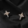 Boucles d'oreilles croisées pour hommes Boucles d'oreilles en argent et or pour femmes Hip Hop Boucles d'oreilles en diamant magnétique puissant Bijoux Aucun perçage d'oreille requis