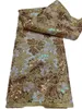 Luxe Afrikaanse vrouwelijke jurk Borduursel Wateroplosbaar kant Guipure pailletten Dubbele Franse tule stof Bruiloftsavond Nigeriaanse moderne bloemen Herfst uitverkoop KY-0050