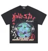 Hellstar camiseta Rappe Mens Mulheres Camiseta Rapper Lavagem Cinza Pesado Artesanato Unissex Manga Curta Top High Street Moda Retro Inferno Mulheres T-shirt Designers Tees Tamanho S-XL