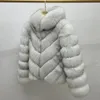 Women's Fur Faux Winter Coats Real Coat Thick Warm Full Sleeves Hooded High Quality Natural Fashion Jacket Customizable Size 231012