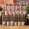 Party Favor 12st Glass Wish Bottle With Cork Wedding för gäst souvenir hängande gåva drift