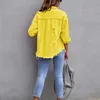 Women's Jackets Neon 2023 Women Jeans Female Long Sleeve Cardigan Turndown Collar Street Lady Casual Autumn Pockets Holes Coats H349 231011