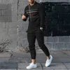 Erkeklerin Trailsuits Sonbahar Uzun Kollu T Shirt Tişörtleri Take Erkek Trailsuit Jogger Sportswear Sweatshirt Büyük boy erkekler 2 parça set 231011