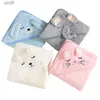 Towels Robes Cartoon Animal Baby Bath Towels Soft Newborn Hooded Towel Blanket Toddler Bathrobe Warm Sleeping Swaddle Wrap for Boys GirlsL231124