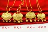 Hänghalsband ren 999 smycken bröllop Lucky Peace Longevity Lock 100 Plated Real Gold 18K Necklace For Women Women's Gifts 231011