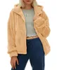 Women's Hoodies Womens Fuzzy Fleece Jacket Zip Up Oversized Winter Warm Sweatshirt