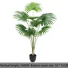 Fleurs décoratives plantes artificielles pour la décoration avec ventilateur de Pot Branches de tournesol en Pot en plastique faux arbre ornements verts