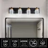 Lampes de vanité avec 4 ampoules LED pour l'éclairage de la salle de bain