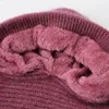 Schals Damen Lässige Acryl-Strickmütze Warme Schal-Sets Festes Fleece innen verdickte Beanie-Mützen Skullies winddichte Schädeldecke 231012