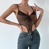 Tanks pour femmes SexeLakas Femmes Camisole Col V profond Sans manches Camis Tank Sexy Pacthwork Top Summer Spaghetti Strap Porn Crop Vest Vêtements