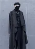 Мужские тренчи Мужская длинная ветровка Черное облегающее пальто Свободная длинная ветровка до колен Мужская Ins Японское пальто Красивая мода J231012