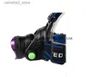 Lampade frontali Super Purple Head CREE XM-L T6 LED 2000Lumen Faro per bici Lampada frontale per bicicletta + Caricatore da muro Q231013