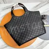 Luxury icare maxi shoppingväska quiltad läder designer kvinnor män handväska stor kapacitet växla stängning på axelväskor