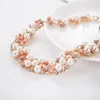 Bröllopsmycken sätter tillbehör för kvinnor Bridal Pearl Necklace Earring Set Simple Elegant Party Anniversary Gift 231012