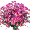 Dekorative Blumen, 12 Bündel, 7 Farben, Gänseblümchen, künstlicher Fake-Kunststoff, für Außenbehänge, Pflanzgefäß, Hausgarten-Dekoration
