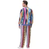 Cosplay Carnevale Uomo Retro S Hippie Cosplay Abbigliamento Completo Festival musicale Abiti Party Rock Disco Costumi cosplay