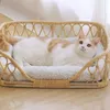 Camas para gatos Fornecedor de móveis de rattan sofá para animais de estimação camas para animais de estimação cães gatos animais sem almofadas 231011