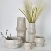 Vaser keramisk blomma bonsai potten nordisk stil moderna gröna växtkrukor och multi-size stationär planterare
