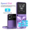 Låst upp ny klassisk flip mobiltelefon 2,6 tum skärm 2g GSM Quad Band 4 Sim Card Speed ​​Dial Magic Voice Mp3 LED -ficklampa Backup Foldbar mobiltelefon