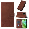 Skin Feel Print Leather Wallet Cases For Samsung A05 A05S A15 Xiaomi 13T Sony Xperia 5 V Moto G Power 2023 ID Card Slot Hand Feeling Business Lines Holder Flip Cover Pouch