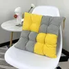 Pillow Stitching Warm Colorblock Square Chair Padded Thickened Non-slip For Home Office Kitchen Patio Sofa