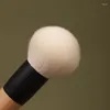 Makeup Brushes Professional Handmade MQ03 Soft Tiny TIps Goat Hair Rounded Face Powder Brush Short Cypress Handle Make Up