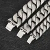 Chains Stainless Steel 20mm 24mm 31mm Super Thick Bone Clasp Jewelry Men Flat Curb Cuban Chain Necklaces Hip Hop Exaggerated Boy Collar