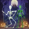 Andere evenementen Feestartikelen 1/4/5pcs Eng Halloween Rekwisieten Lichtgevend Hangend Skelet Spook Festival Thuis Buiten Tuin Decorbenodigdheden Glow Nep Schedel T231012