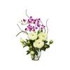Decorative Flowers And Orchid Artificial Flower Arrangement Red