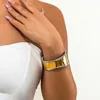 Trendy Multicolor Cuff Wide Bangles Vintage Fashion Gold Silver Color Metal Bracelets Bangles For Women New Gift Jewelry