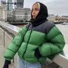 Parkas femininas para baixo marca quente grosso demi temporada casacos de inverno jaqueta puffer para mulheres algodão roupas femininas verde 231012