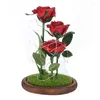 Decorative Flowers Simulation Shade Glass Rose Led Micro Flower Immortal Llight Home & Garden Random Ornament Assortment